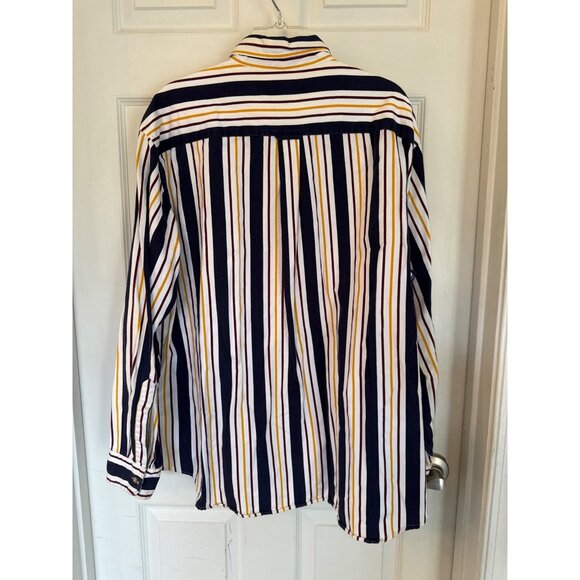 Vintage 90's Saddlebred Vertical Stripped Long Sleeve Button Down Shirt Men's XL - Picture 2 of 4